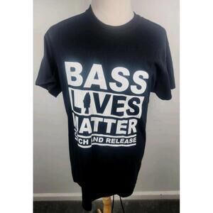 Bass Lives Matter Catch And Release T-Shirt  By Gildan Heavy Cotton Black